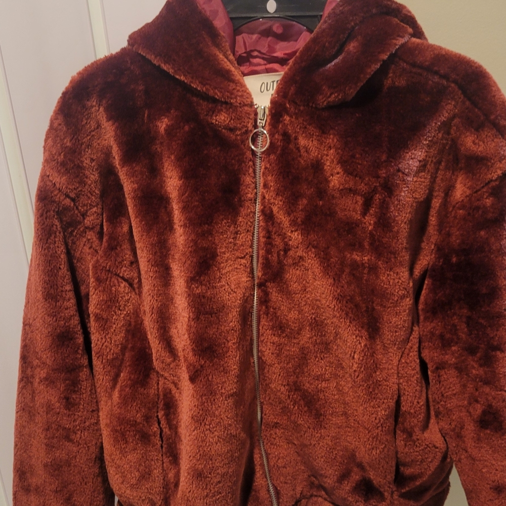 Outer Edge Rust Plush Jacket - image 1
